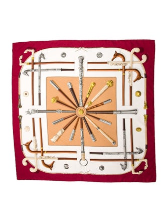 Hermès Cannes et Pommeaux Silk Scarf