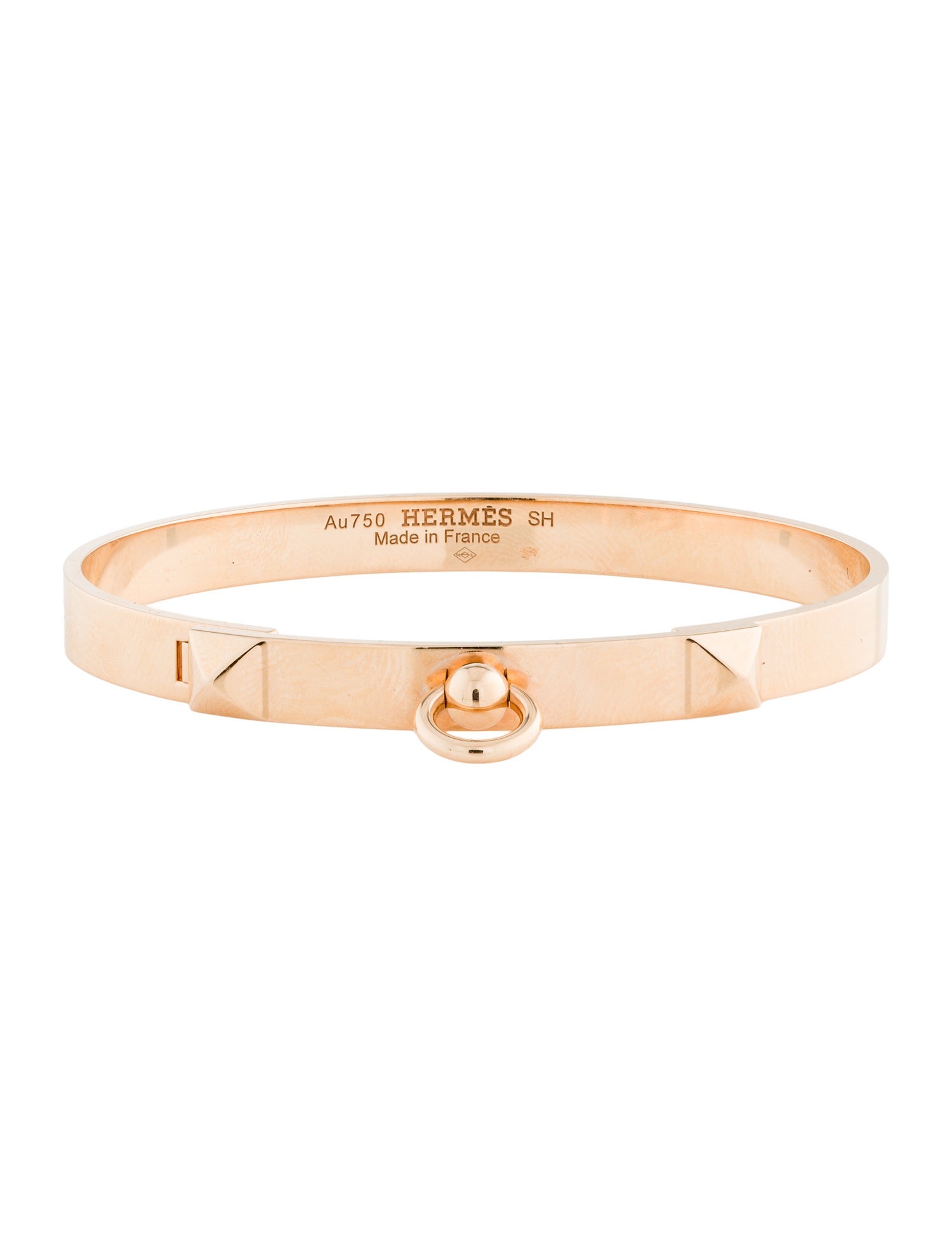 Hermès 18K Collier de Chien Bracelet, Small Model