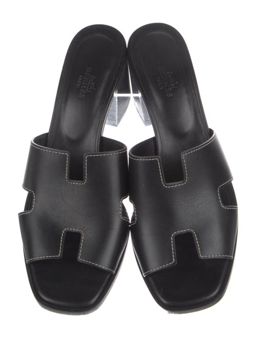 Hermès Helia 60 Leather Slides