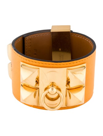 Hermès Leather Collier de Chien Wrap Bracelet
