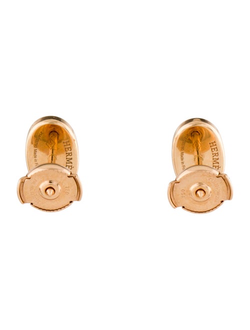 Hermès 18K Diamond Chaine d'Ancre Contour Stud Earrings