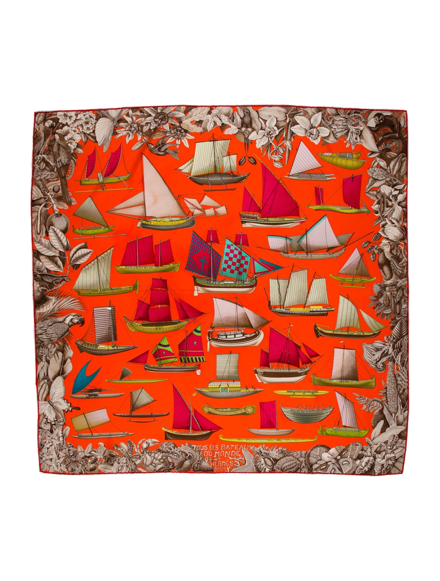 Hermès Tous les Bateaux du Monde Silk Scarf