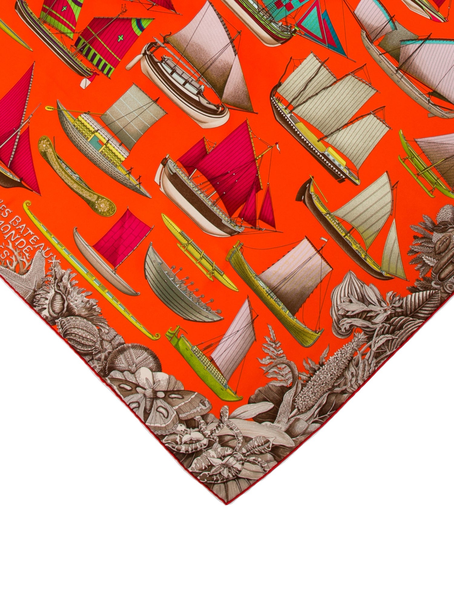Hermès Tous les Bateaux du Monde Silk Scarf