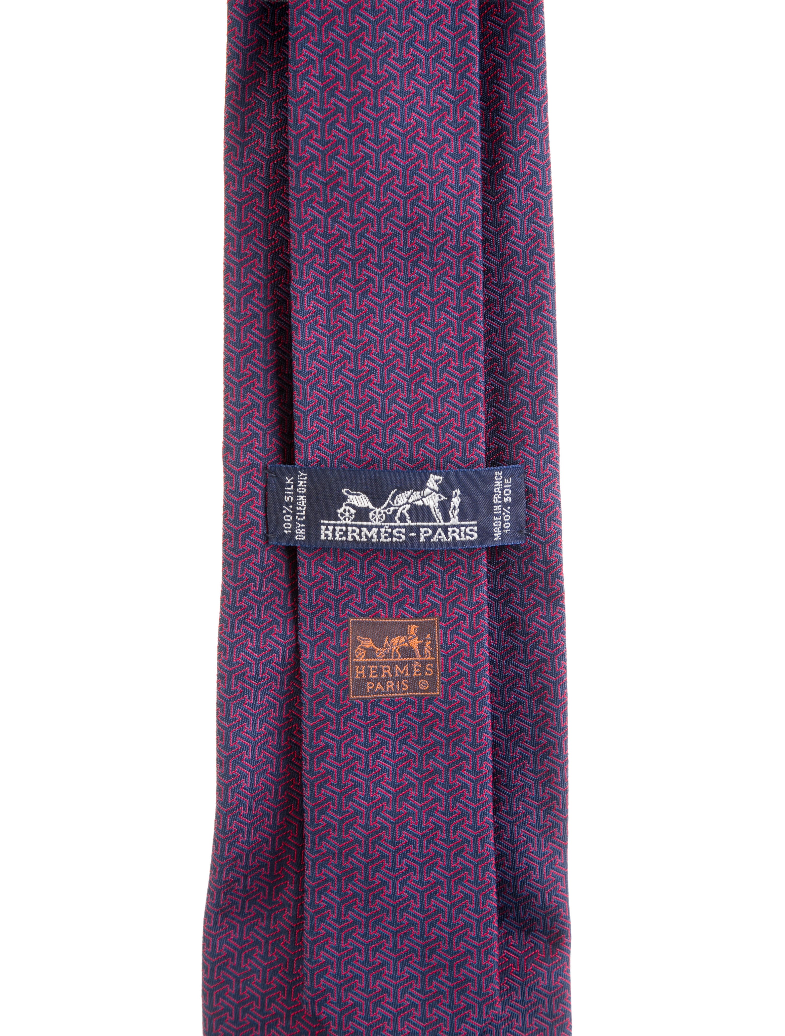 Hermès Patterned Silk Tie