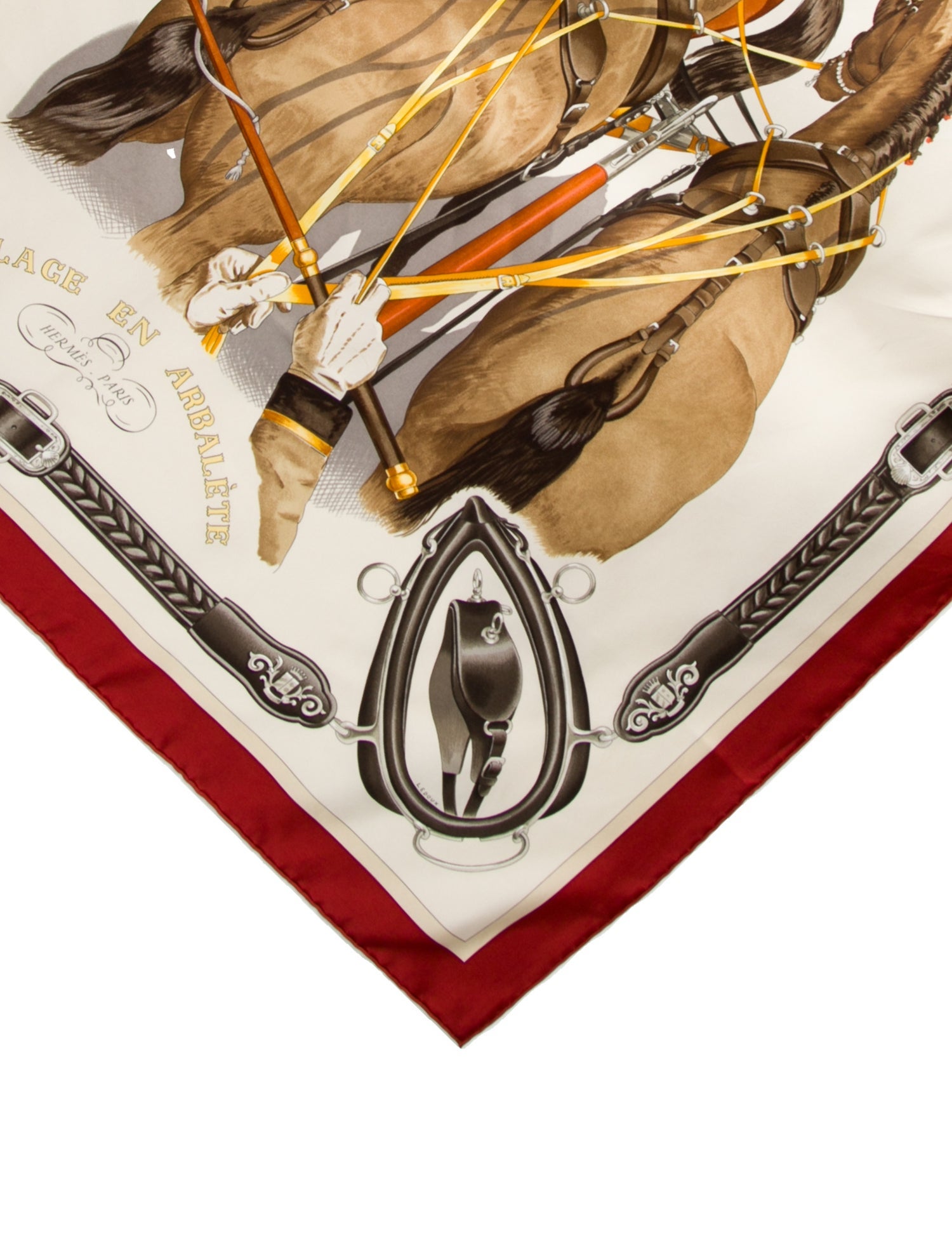 Hermès Attelage En Arbalete Silk Scarf