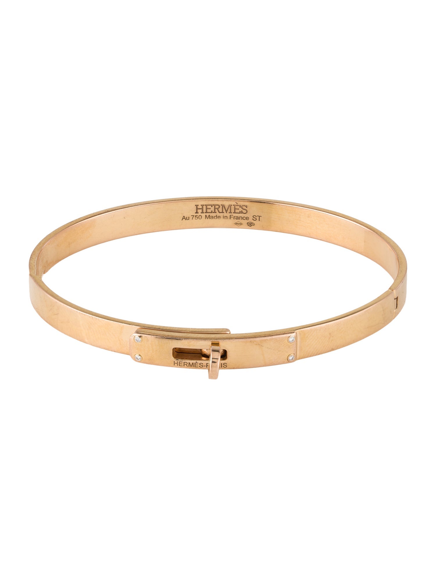 Hermès 18K Diamond Kelly Bracelet, Small Model