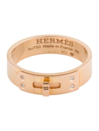 Hermès 18K Diamond Kelly Ring, Small Model