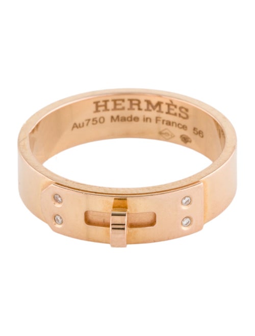 Hermès 18K Diamond Kelly Ring, Small Model