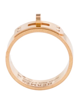 Hermès 18K Diamond Kelly Ring, Small Model
