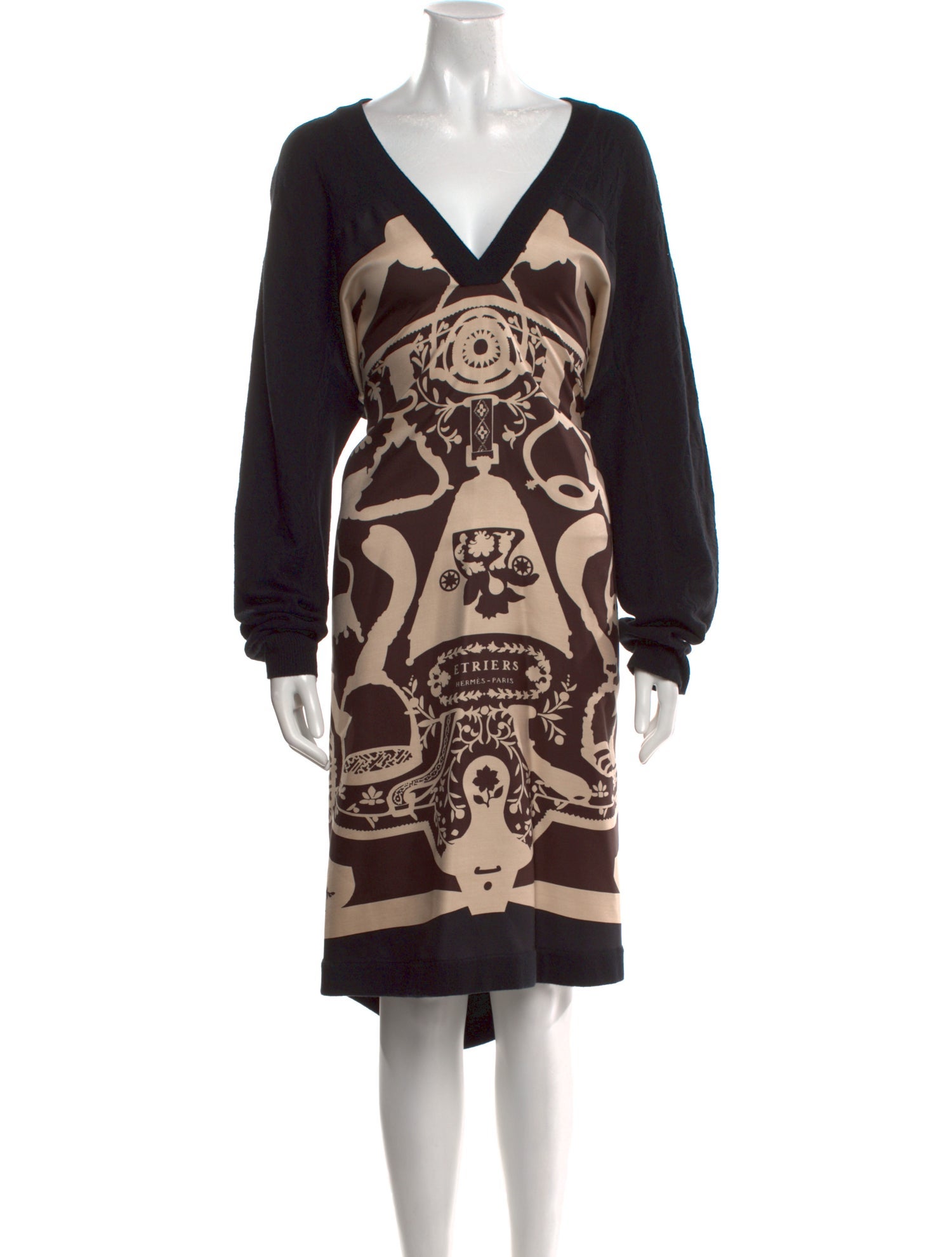 Hermès Silk Knee-Length Dress