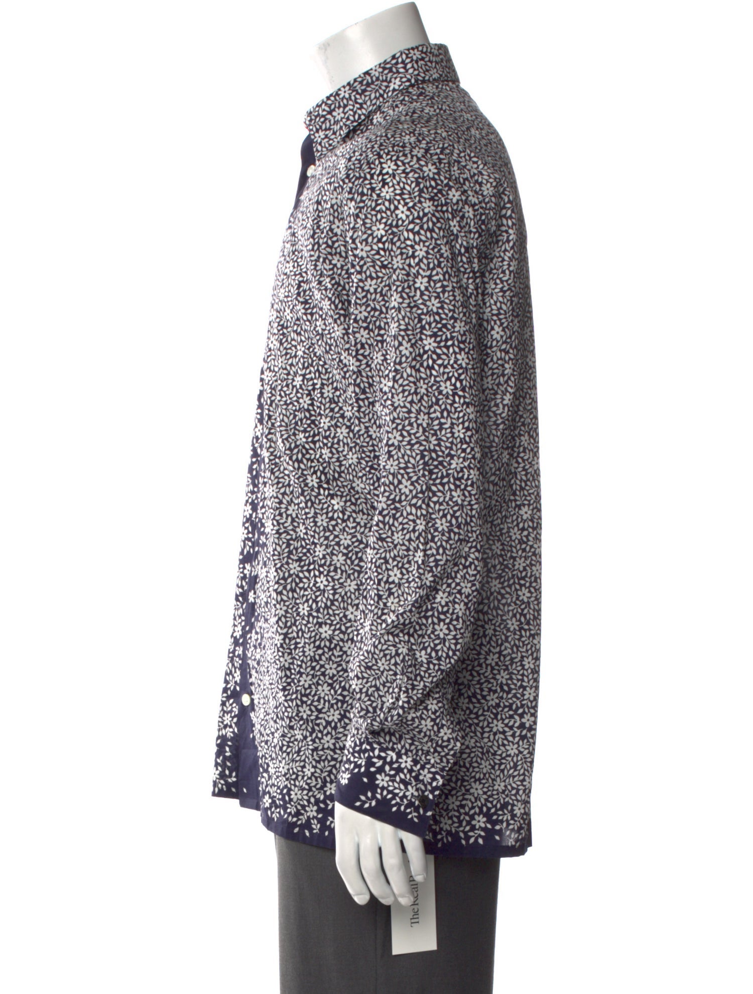 Hermès Printed Long Sleeve Dress Shirt