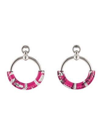 Hermès Leather Hoop Earrings