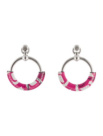 Hermès Leather Hoop Earrings