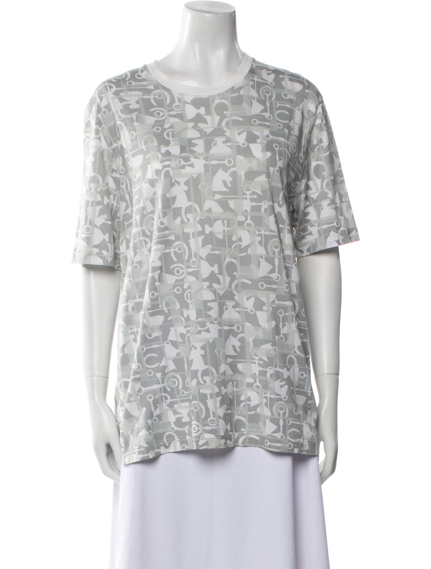 Hermès Printed Crew Neck T-Shirt