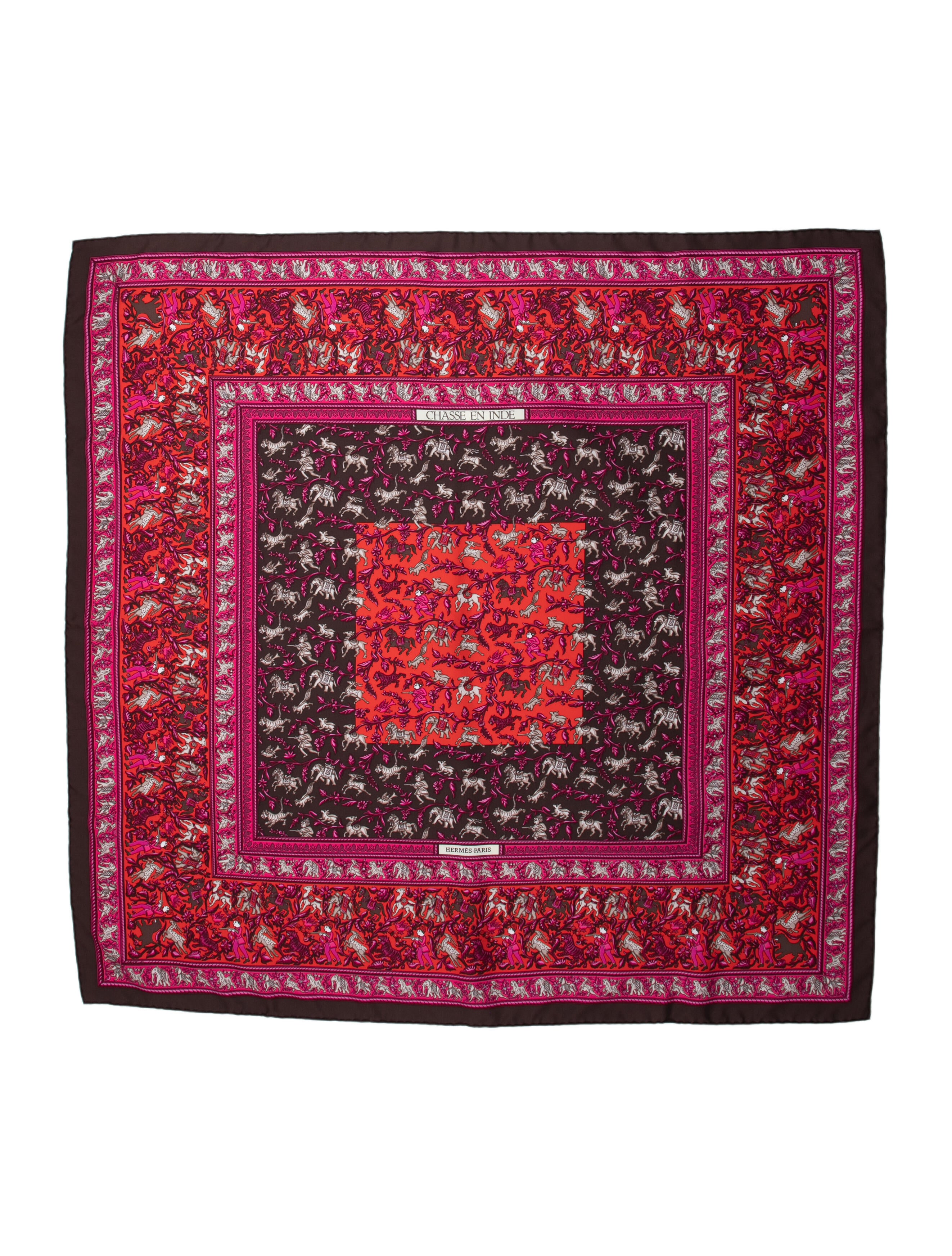 Hermès Chasse En Inde Silk Scarf