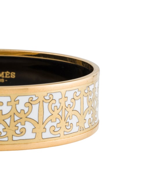 Hermès Enamel Balcons du Guadalquivir Wide Bangle
