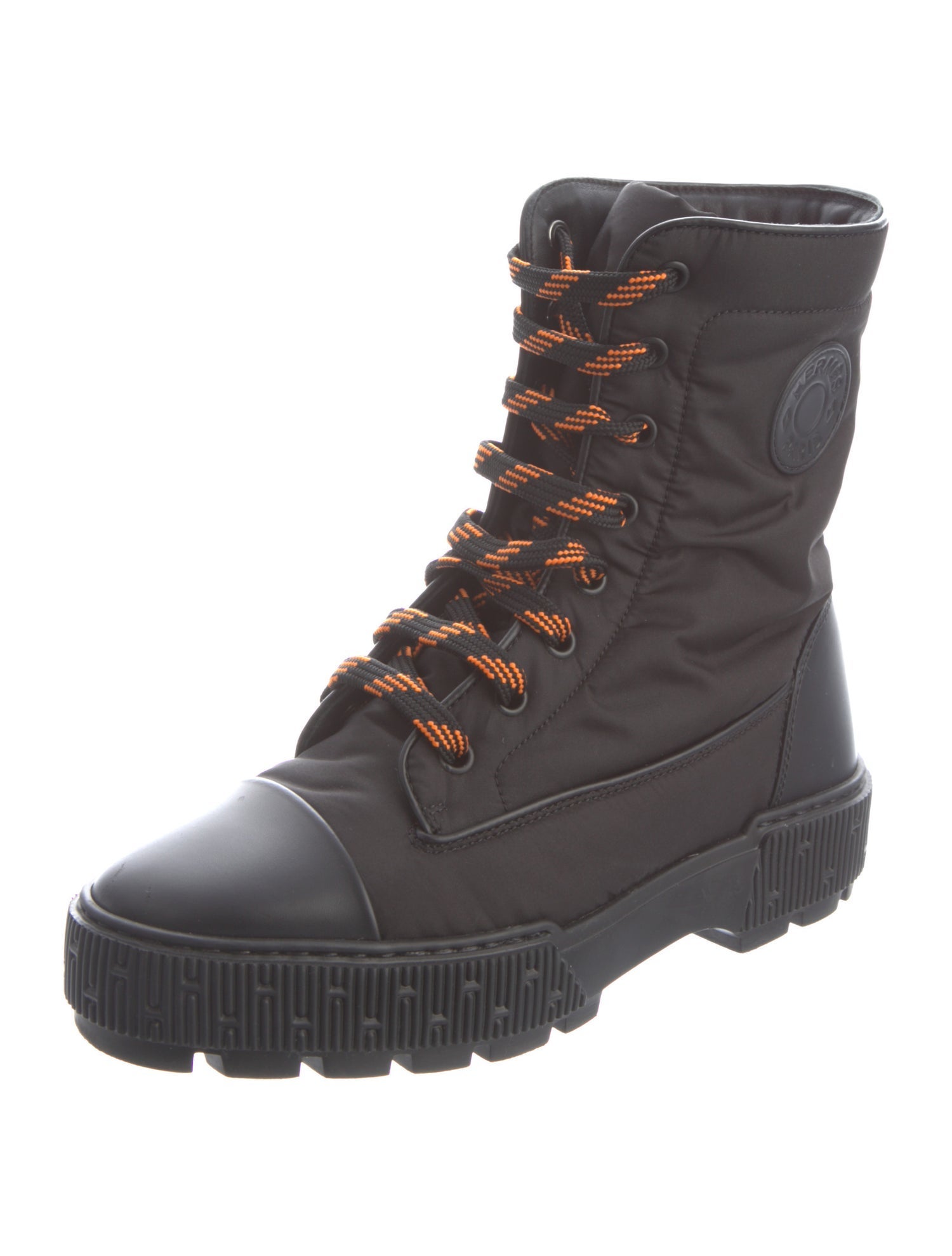 Hermès Fresh H Logo Combat Boots