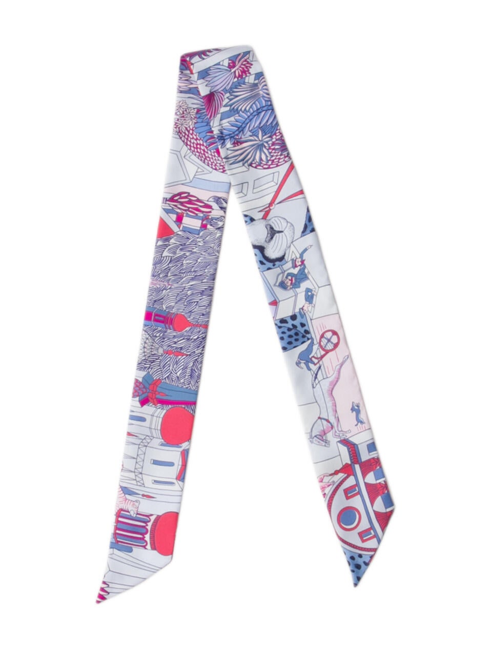 Hermès Animapolis Plumetis Silk Scarf