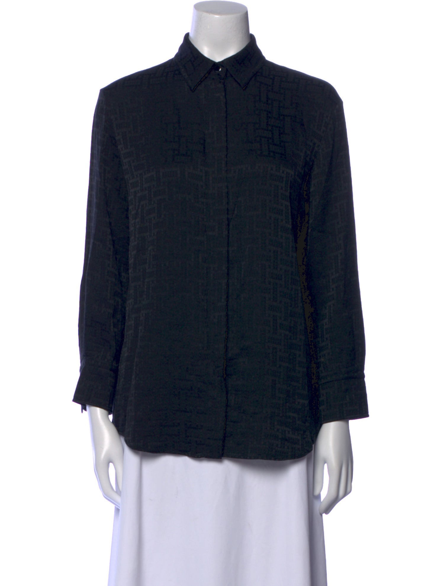 Hermès 2024 Silk Button-Up Top