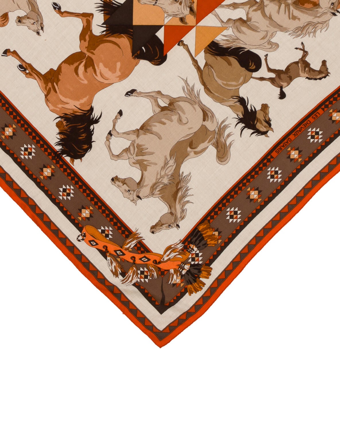 Hermès Les Chevaux Qataris Cashmere Shawl