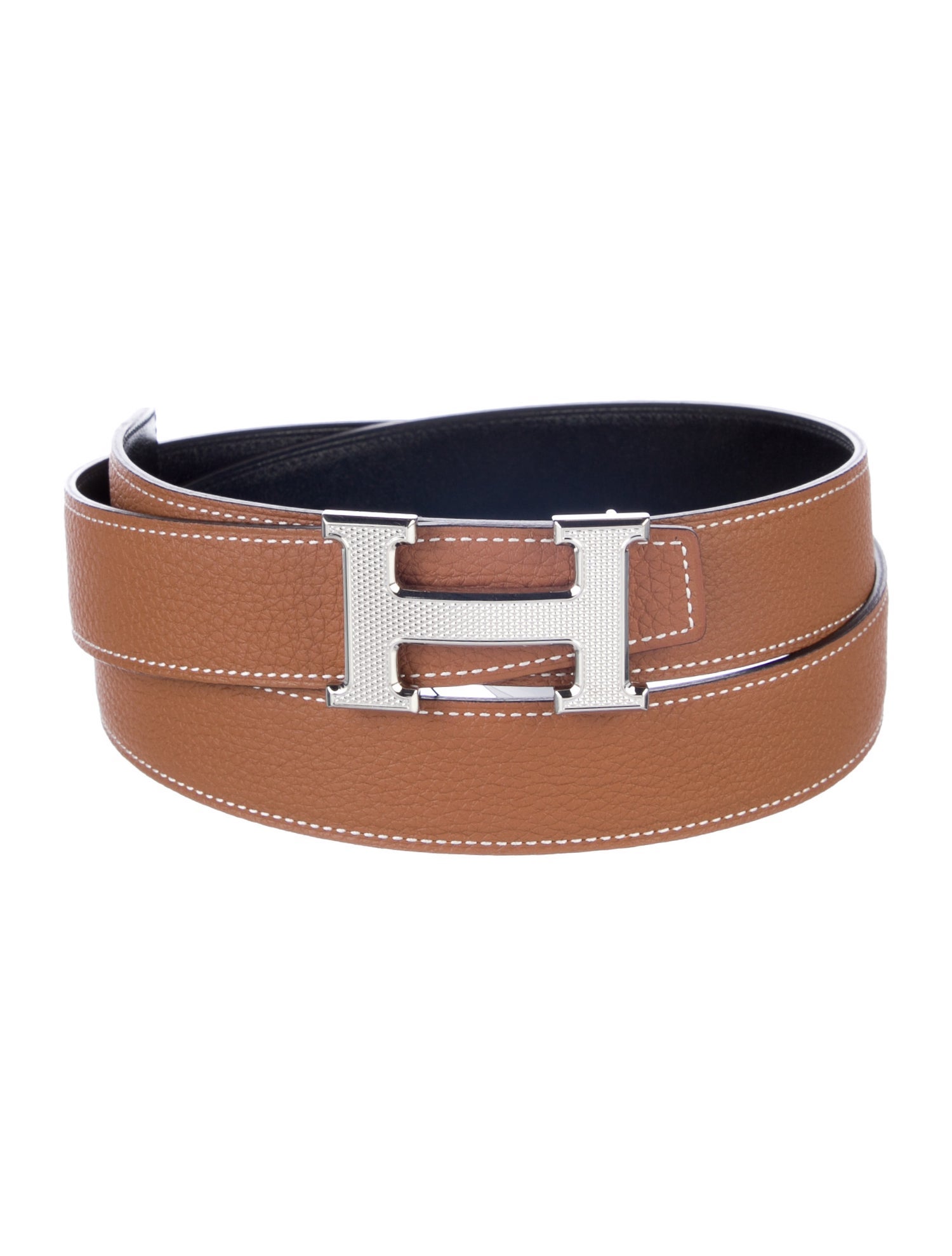 Hermès Reversible 32 mm H Guilloché Belt Kit