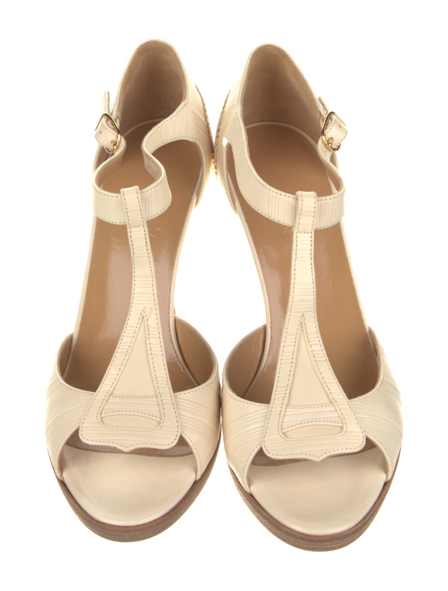 Hermès Vintage Leather T-Strap Sandals