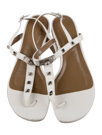 Hermès Olivia Leather T-Strap Sandals