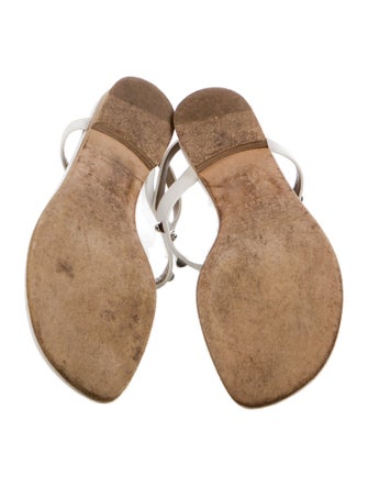 Hermès Olivia Leather T-Strap Sandals