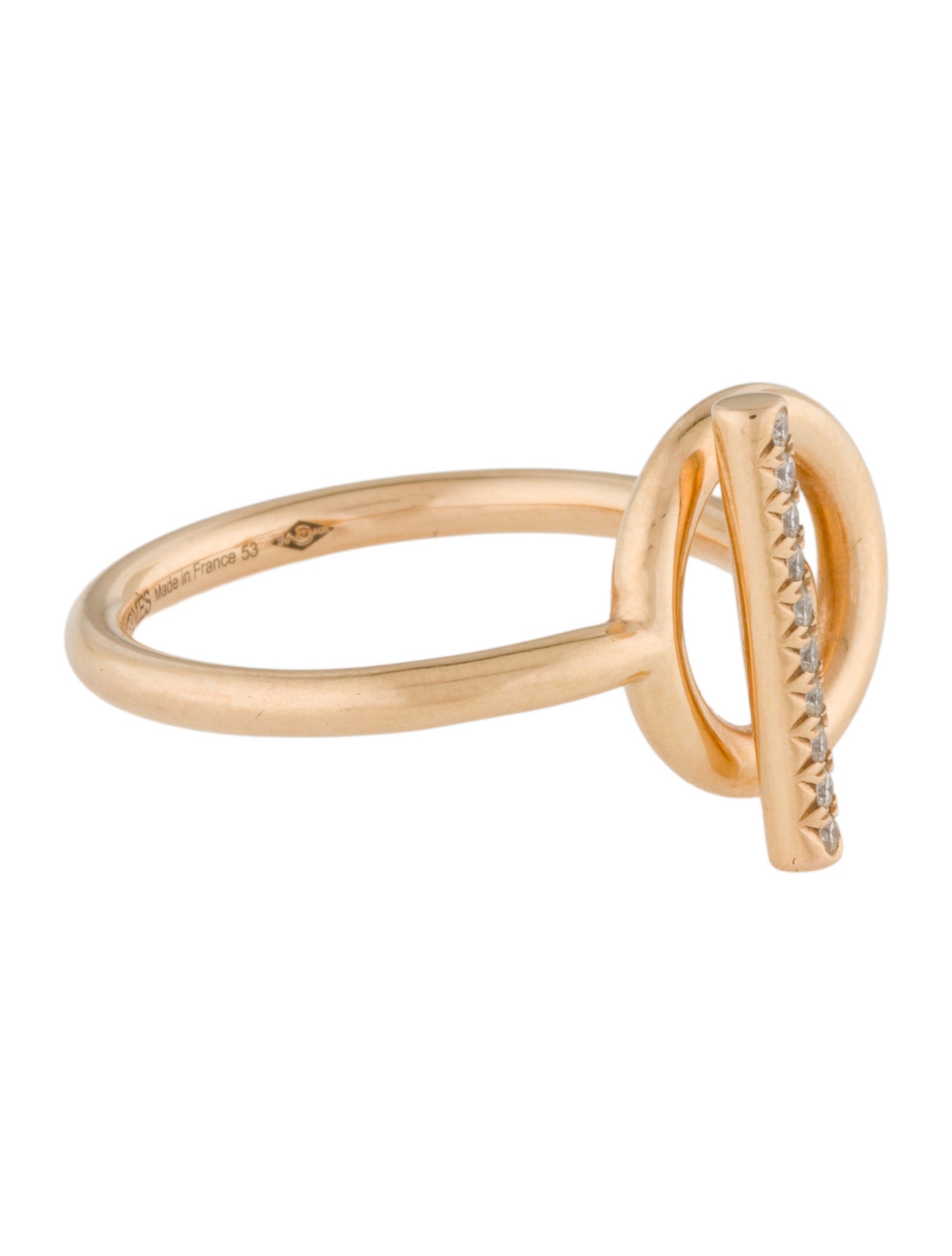 Hermès 18K Diamond Small Echappee Ring