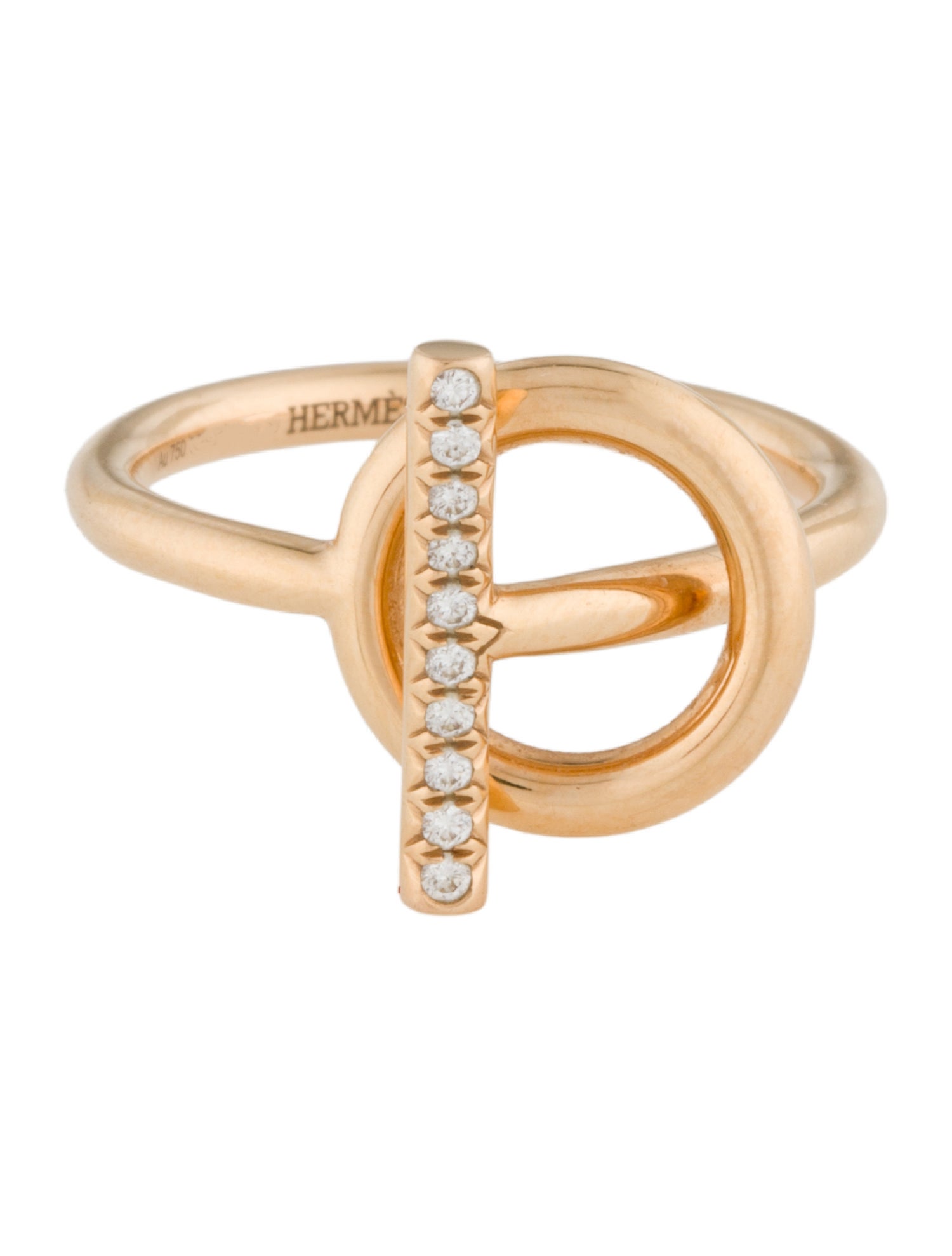 Hermès 18K Diamond Small Echappee Ring