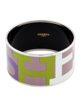 Hermès "Capitales" Extra Wide Enamel Bangle