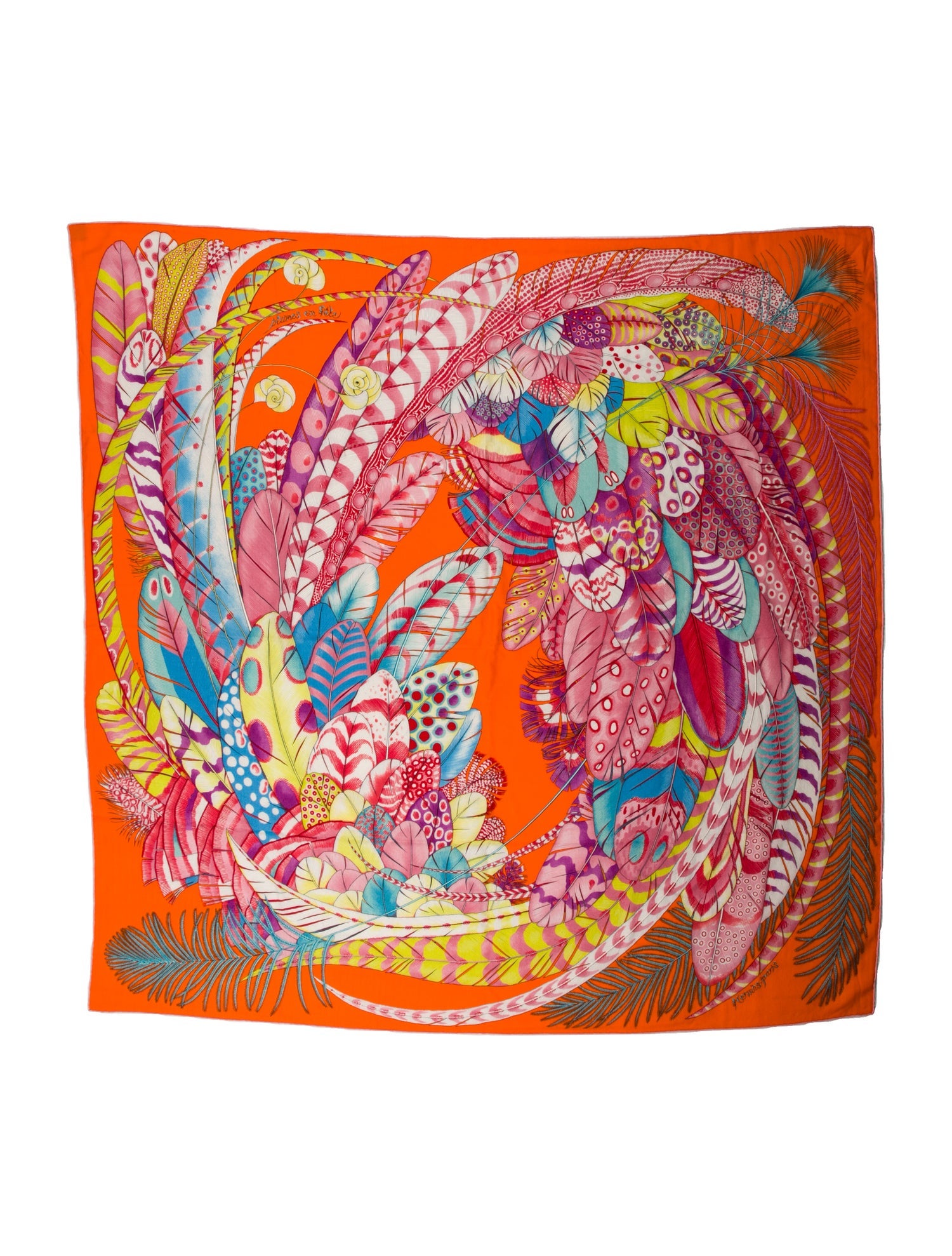 Hermès Plumes En Fete Cashmere Shawl
