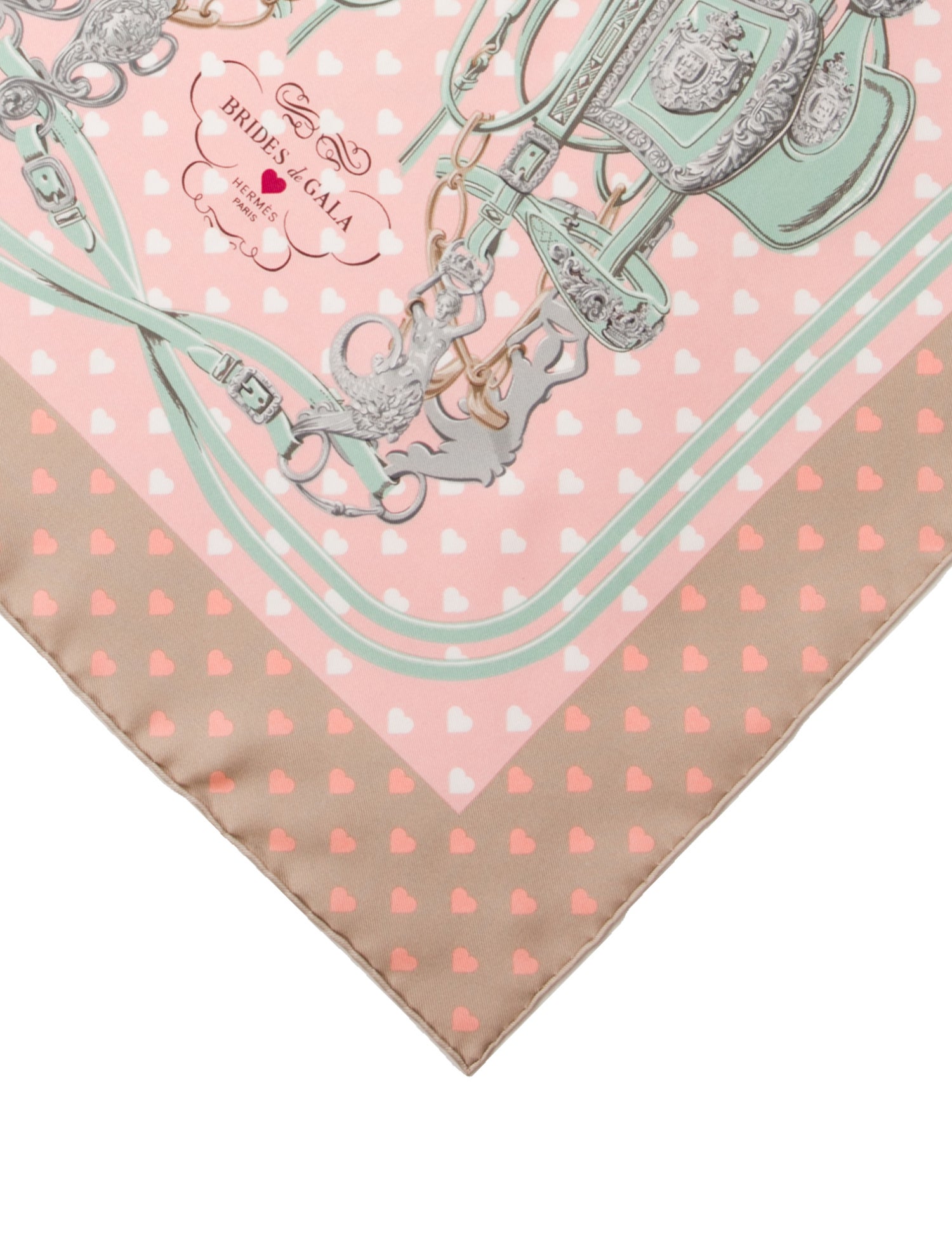 Hermès Brides De Gala Love Pocket Square Silk Scarf