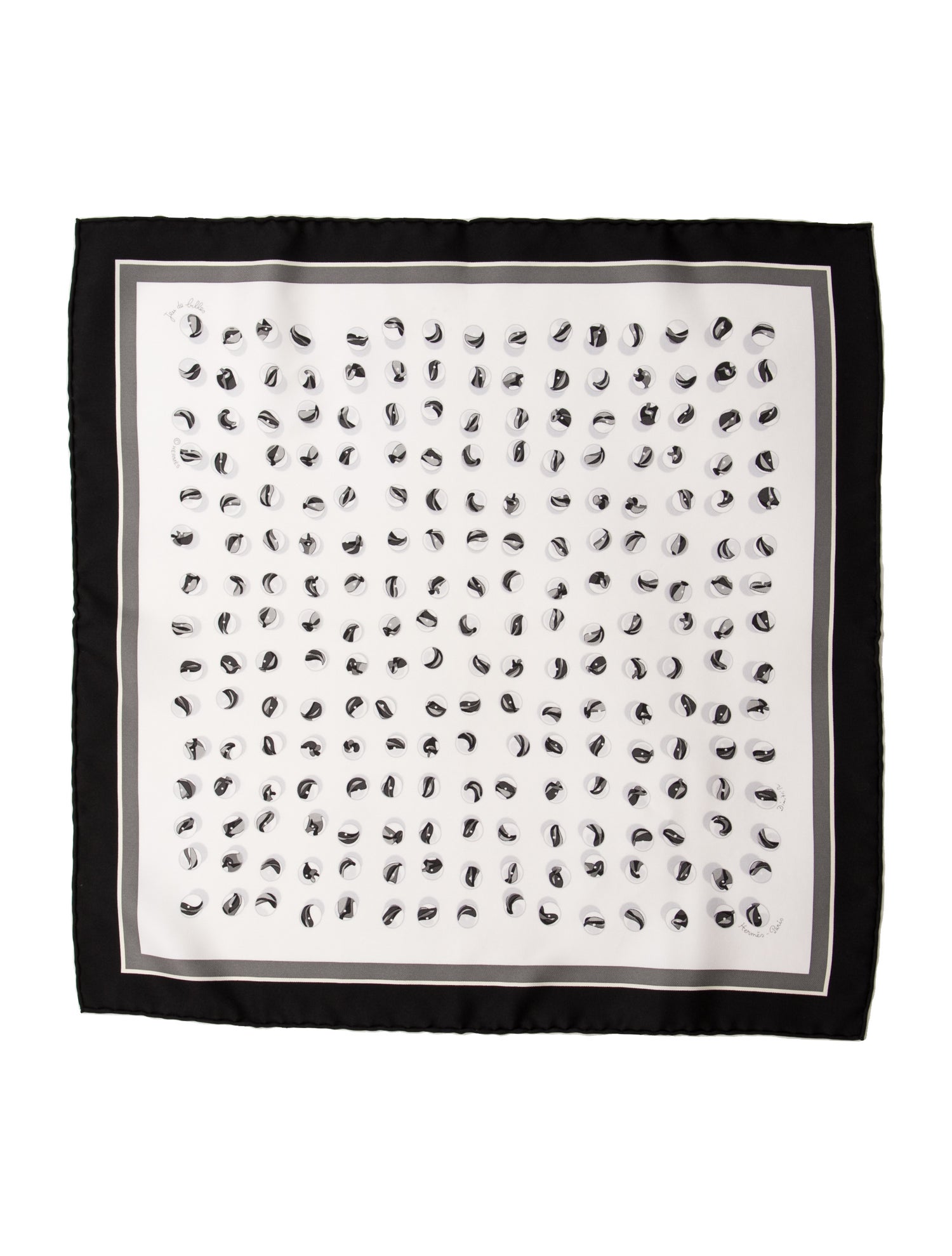 Hermès Jeu De Billes Pocket Square Silk Scarf