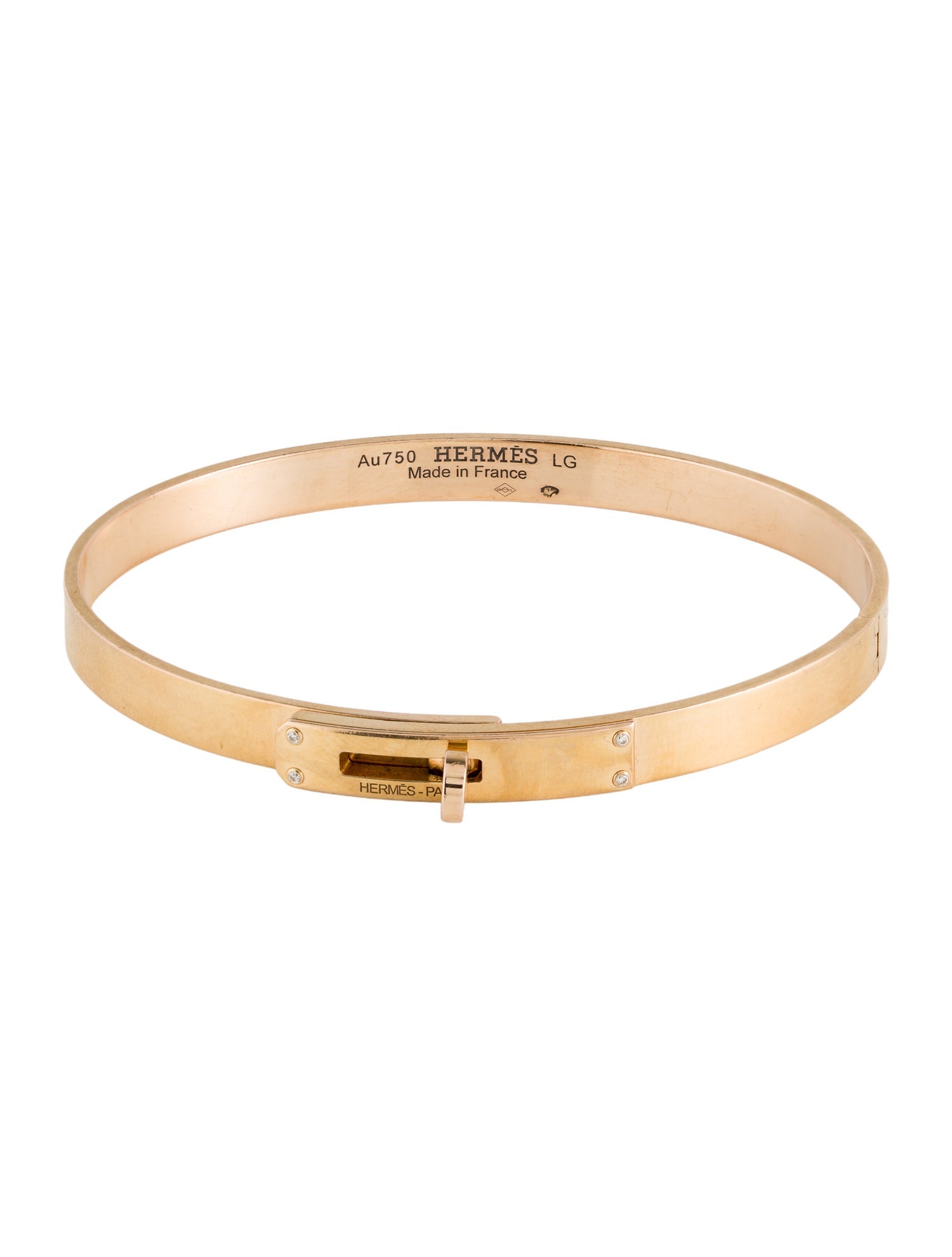 Hermès 18K Diamond Kelly Bangle