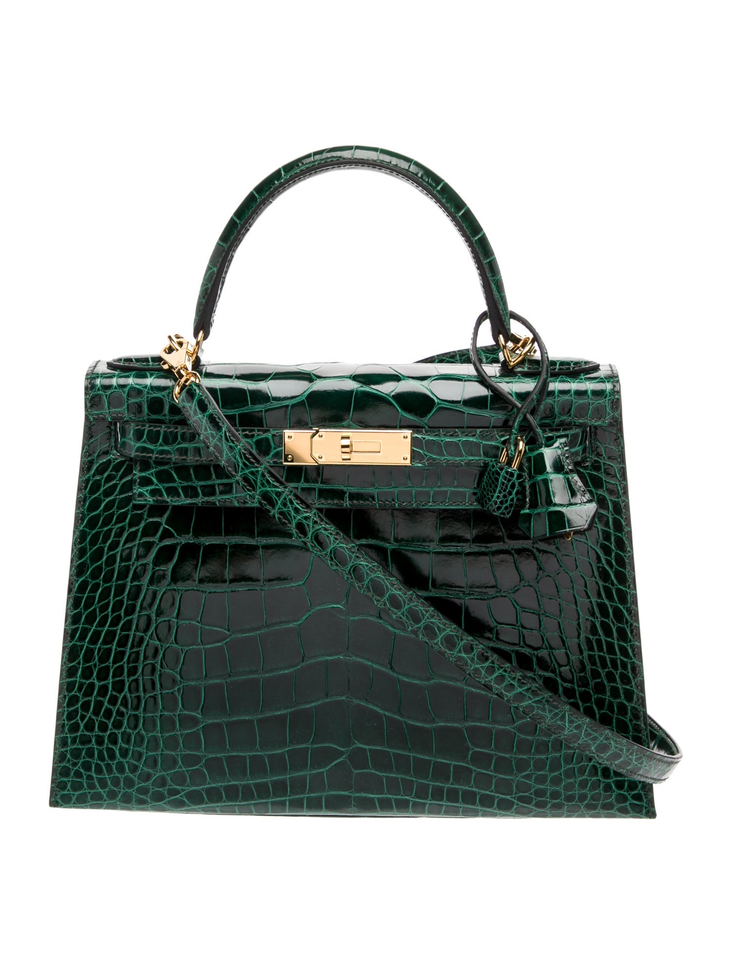 Hermès Shiny Alligator Kelly II Sellier 28