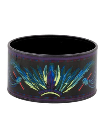 Hermès Extra Wide Enamel Bangle Bracelet