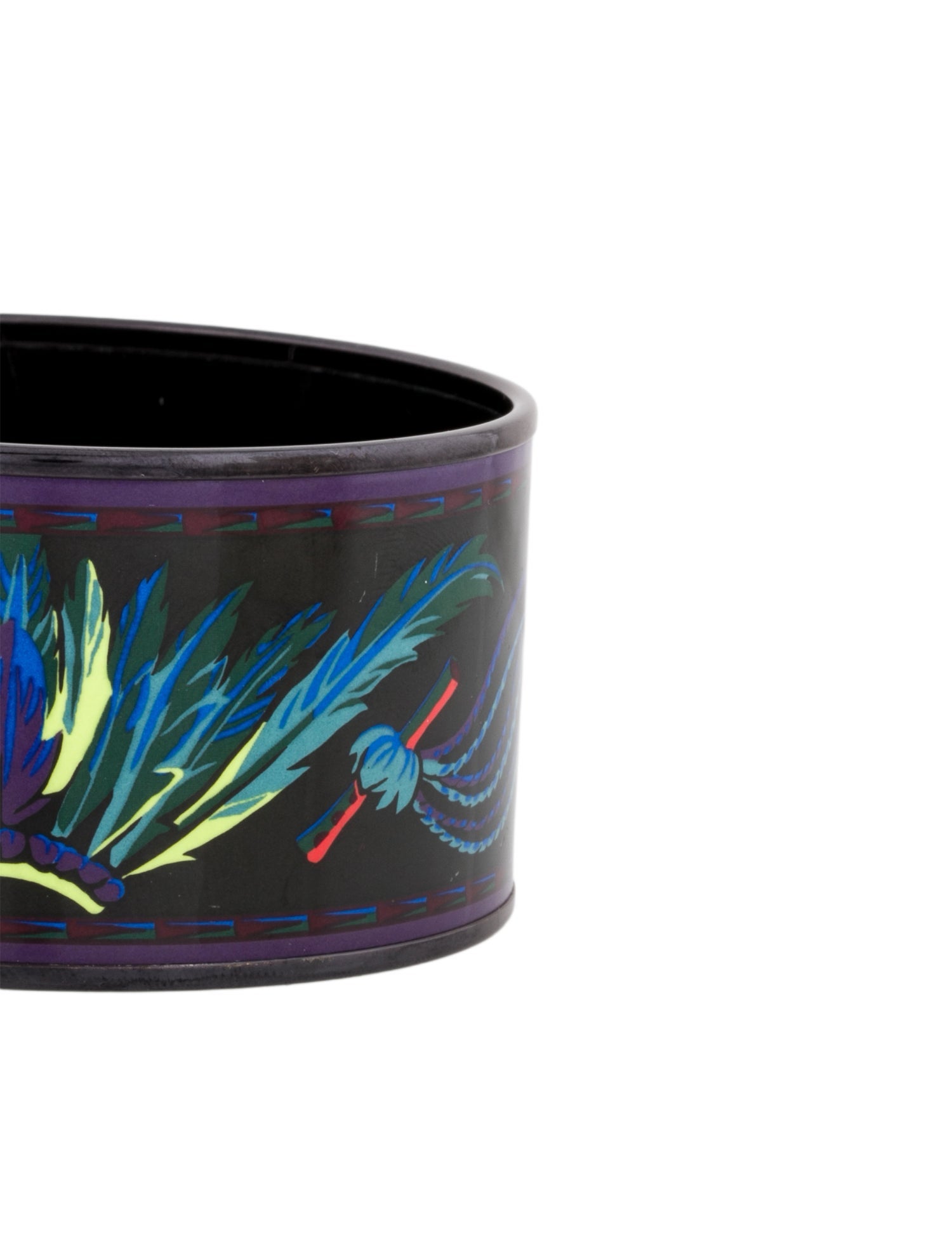 Hermès Extra Wide Enamel Bangle Bracelet