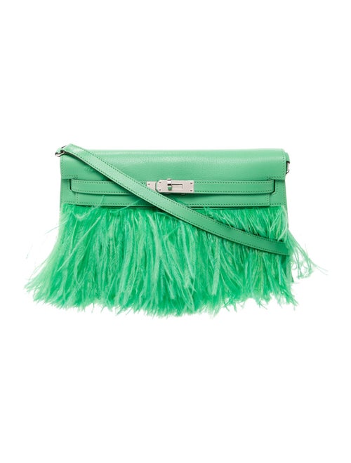 Hermès 2023 Chevre Ostrich Feather Kelly Elan Folies