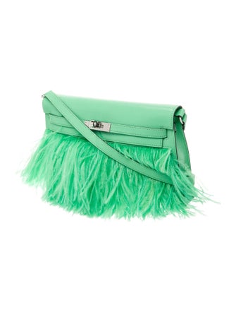 Hermès 2023 Chevre Ostrich Feather Kelly Elan Folies