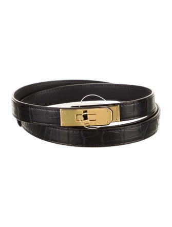 Hermès 18 mm Alligator Kelly Belt