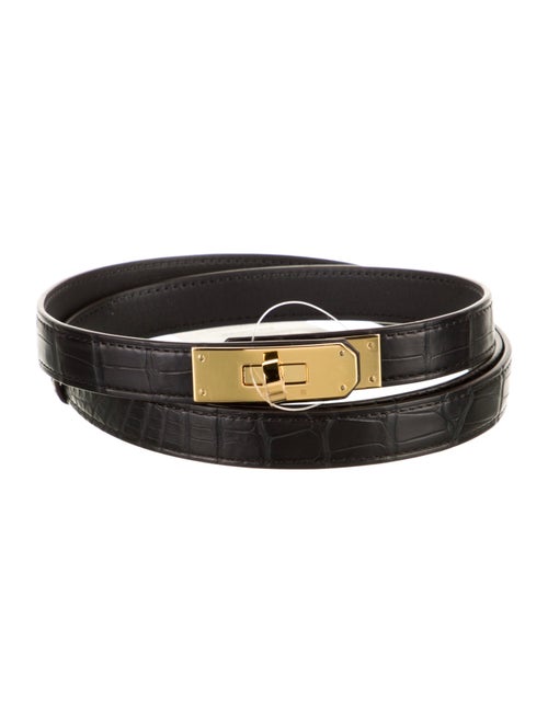 Hermès 18 mm Alligator Kelly Belt