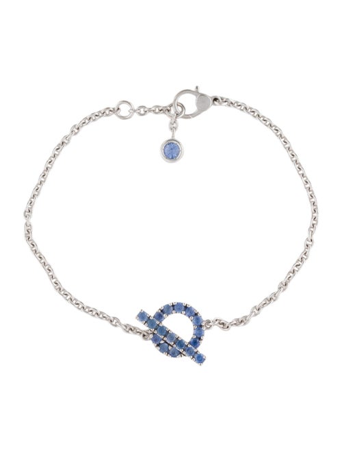 Hermès 18K Sapphire Finesse Charm Bracelet