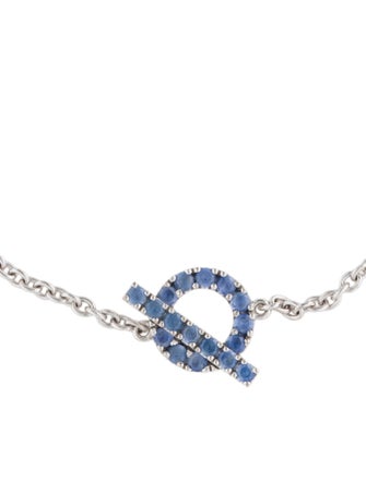 Hermès 18K Sapphire Finesse Charm Bracelet