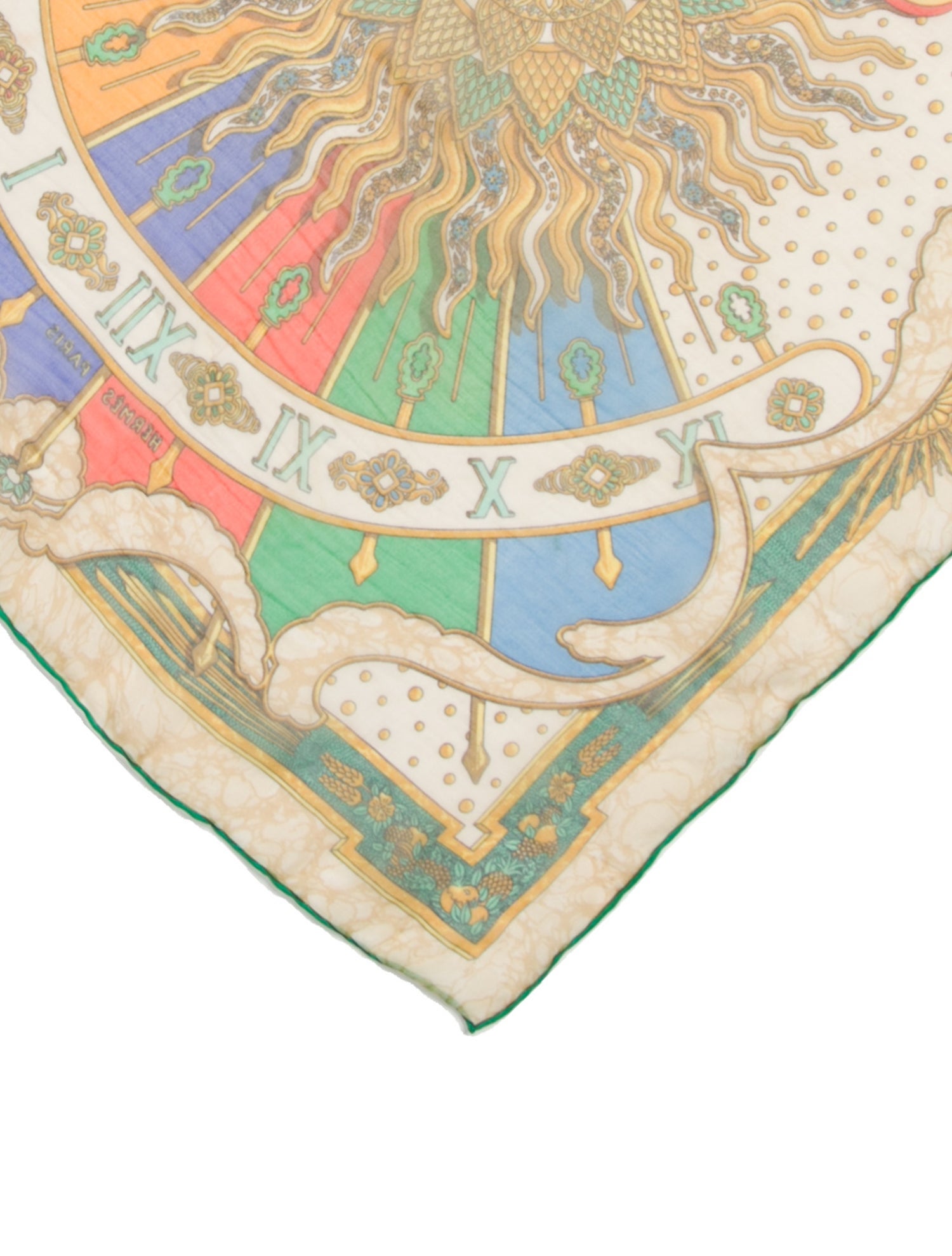 Hermès Gloria Soli Mousseline Pocket Square