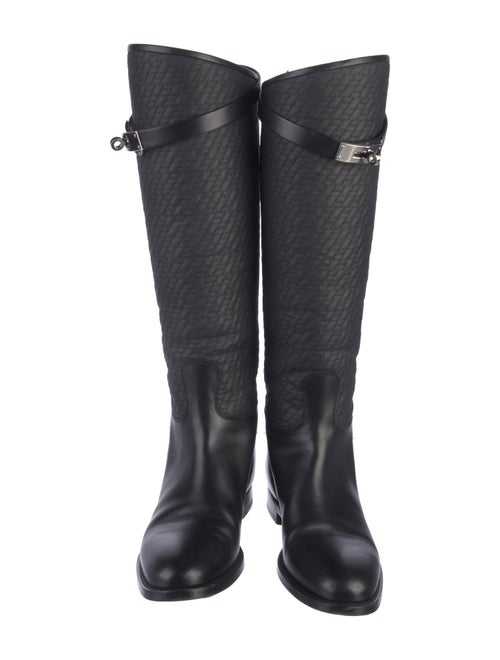 Hermès Jumping Quilted Pattern Riding Boots