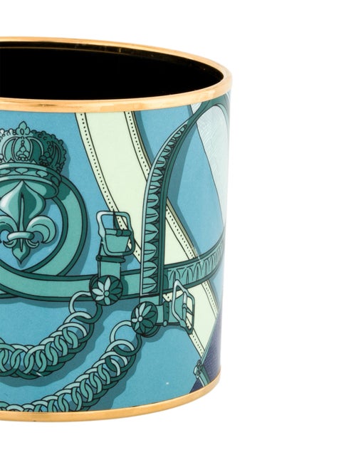 Hermès Extra Wide Enamel Bangle Bracelet
