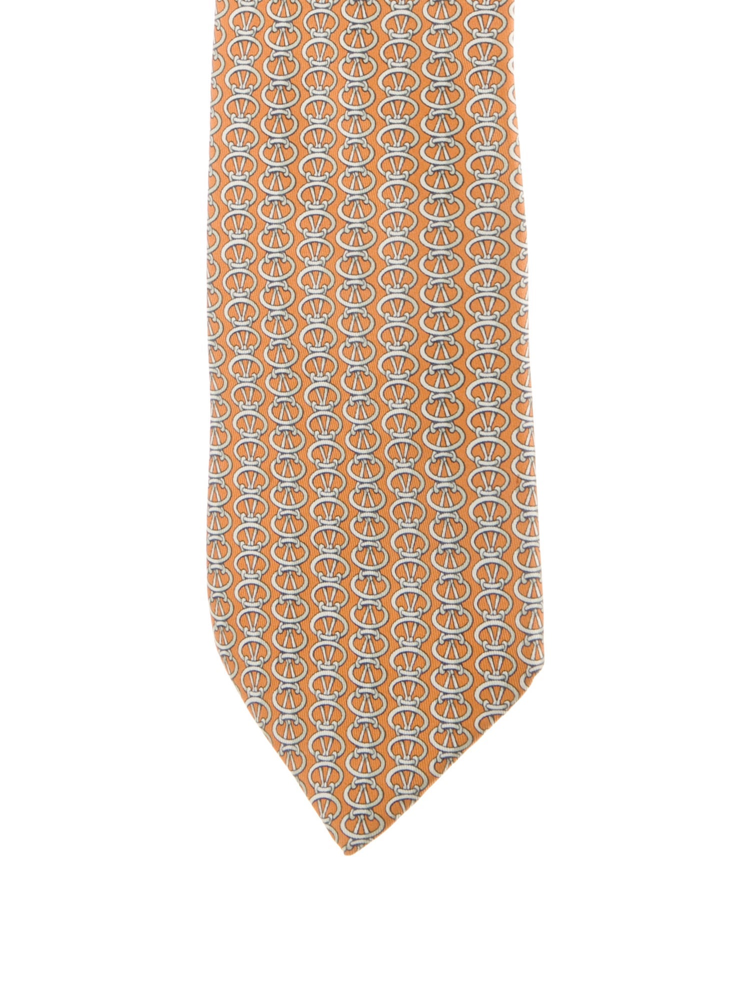 Hermès Patterned Silk Tie
