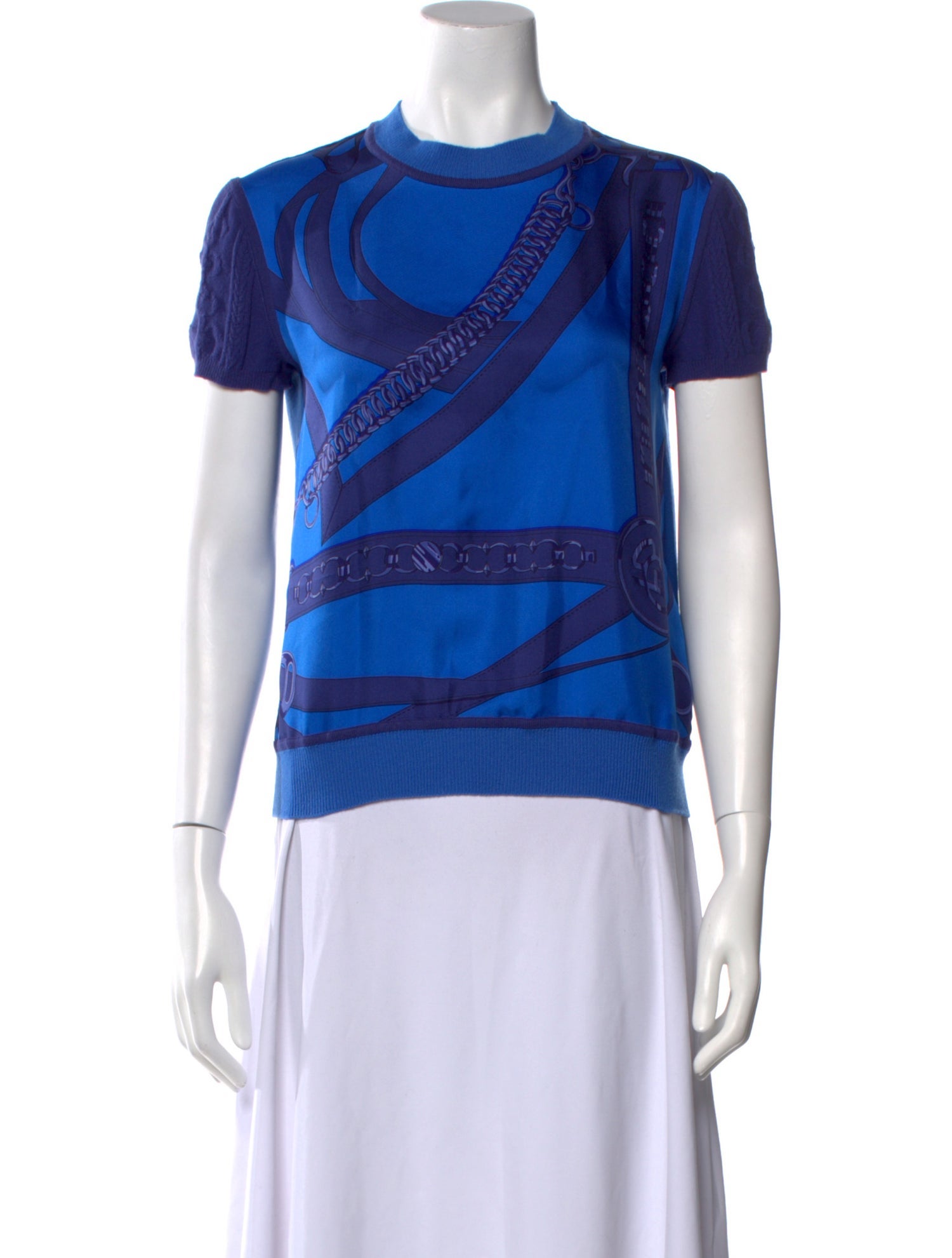 Hermès Silk Printed Top w/ Tags