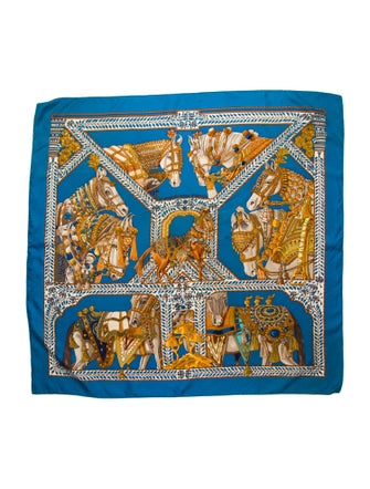 Hermès La Danse du Cheval Marwari Silk Scarf
